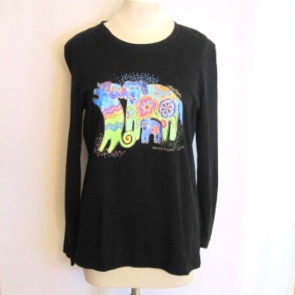 Laurel Burch Dancing Doggies T-shirt - Picture 2 of 8